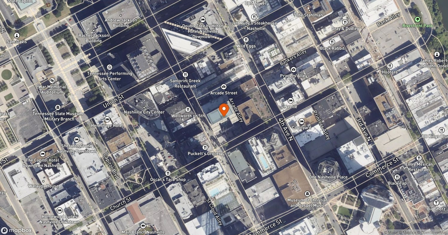 Site of Fifth Third Center Office-to-Hotel Conversion (Hilton LXR & Hilton Grand Vacations) at 424 Church Street, Nashville, TN 37219
