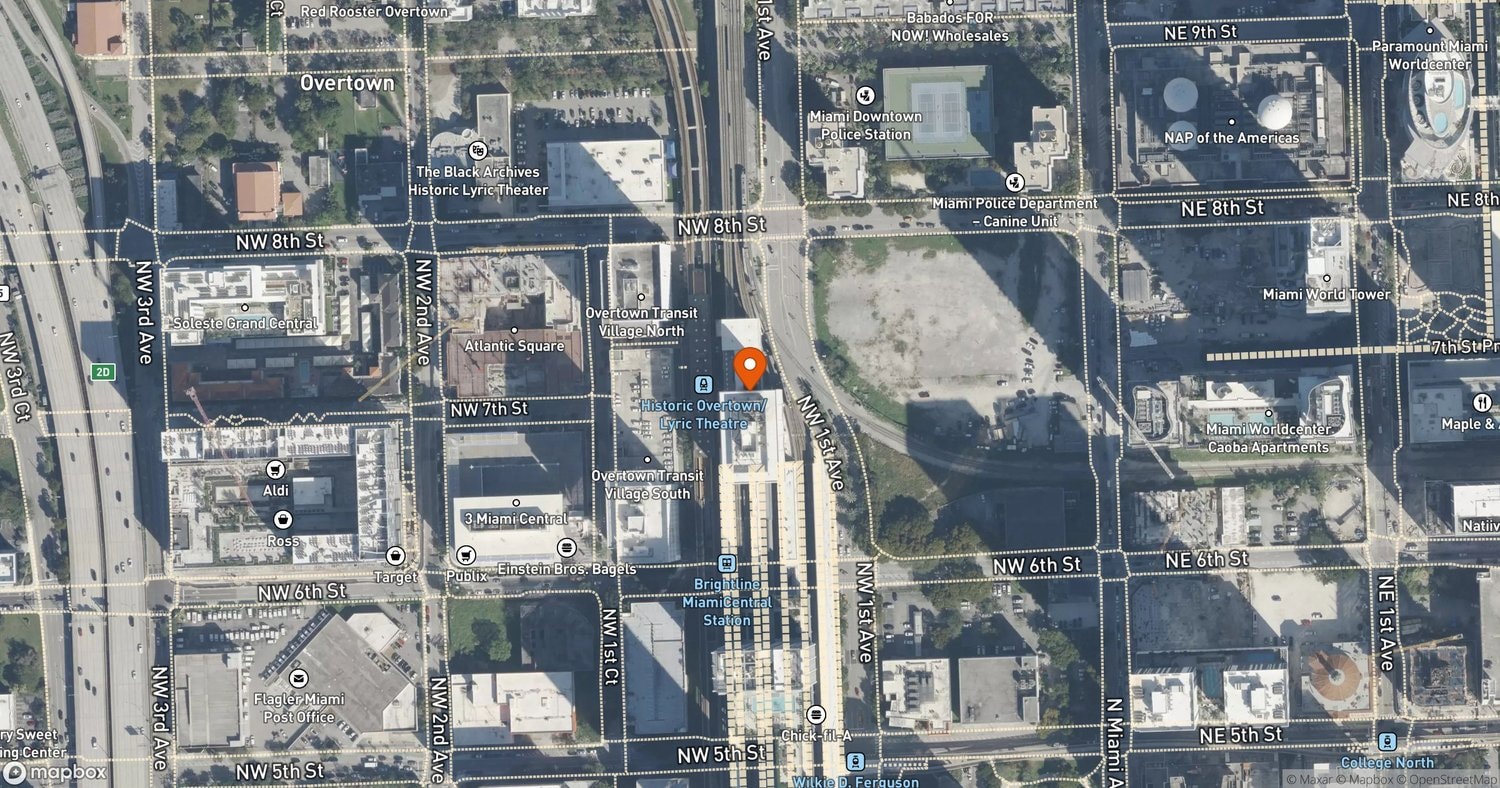 Site of 43-Story Mixed-Income Tower with Fire Station at 604 NW 1st Ave at 604 NW 1st Ave and 53 NW 6th St, Miami, FL