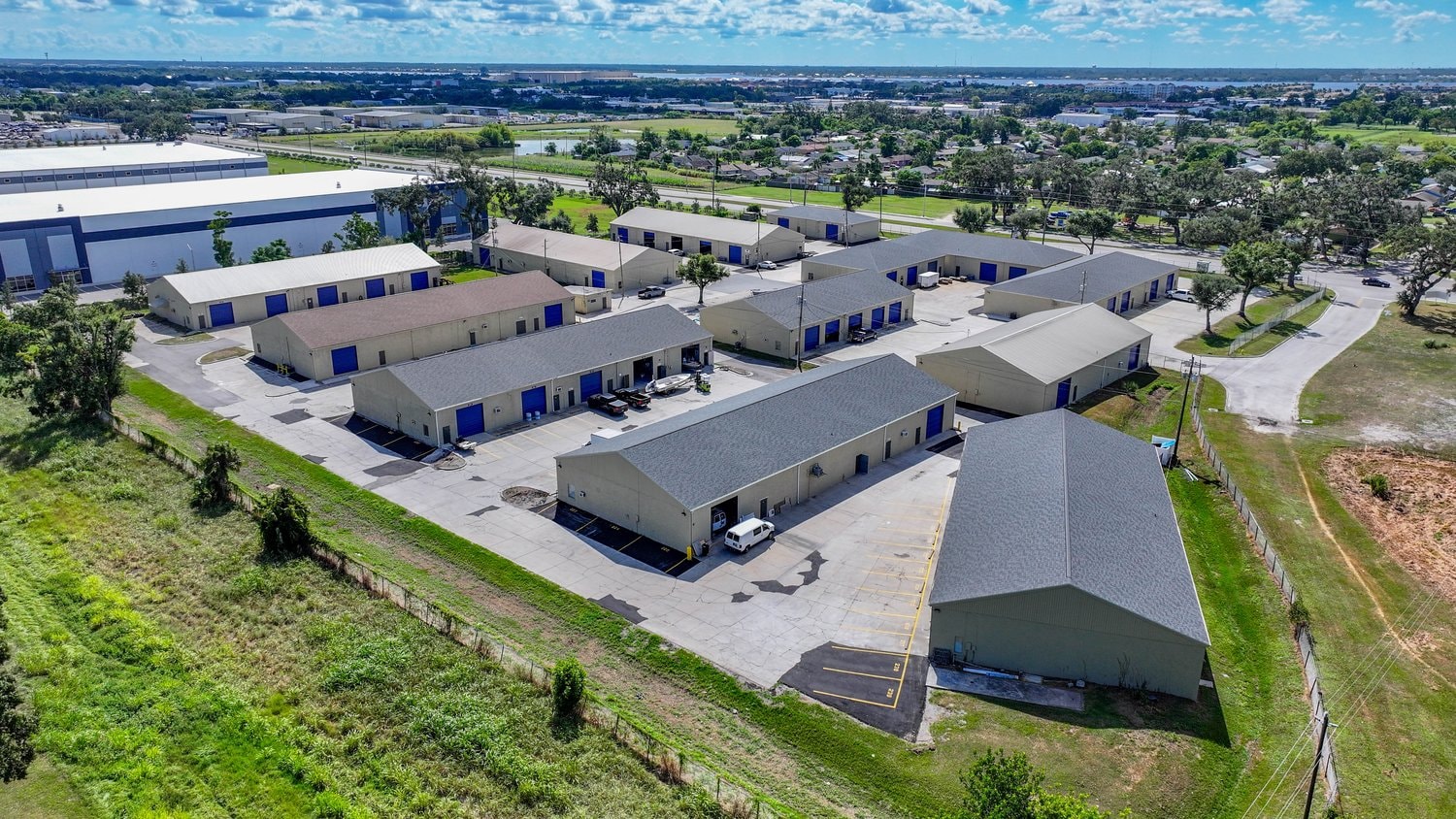 Aerial overview of the Suncoast Small Bay Industrial campus in Palmetto
