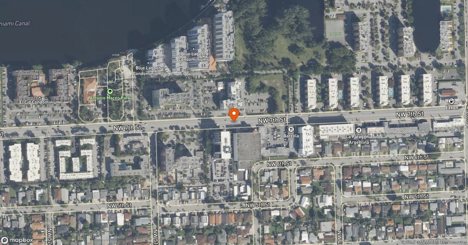 Site of 7 at Blue Lagoon (Towers at Blue Lagoon) at 4865, 4875 & 4885 NW 7th Street, Miami, FL 33126
