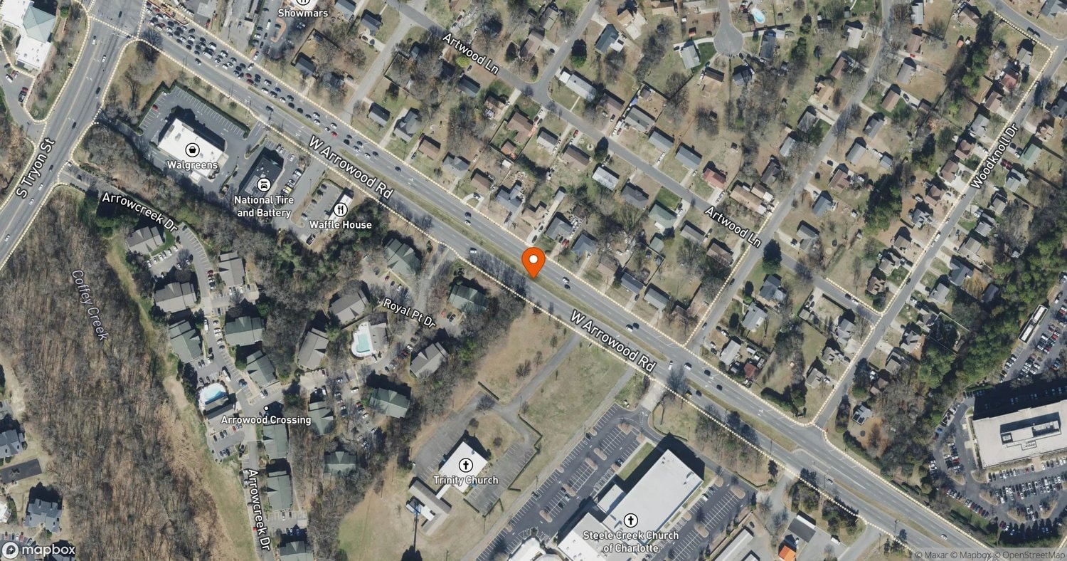 Site of Moody Lake at West Arrowood Road near I-485, Charlotte, NC (Olde Whitehall area)