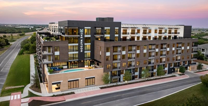 The Watson at 11901 Burnet Road, a completed 345-unit apartment community in North Austin