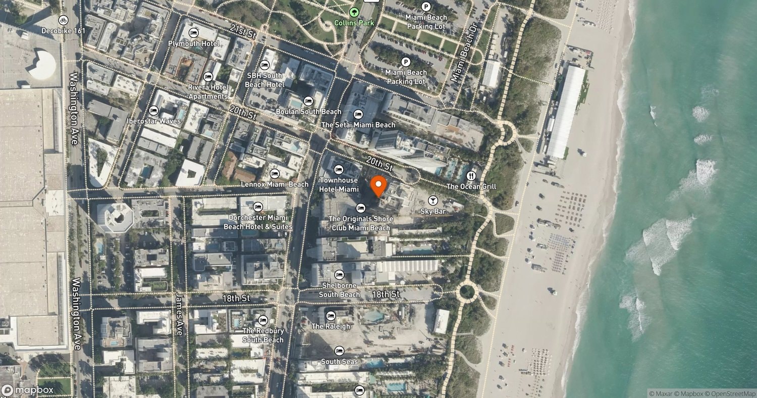 Site of The Shore Club Private Collection at 1901 Collins Avenue, Miami Beach, FL 33139