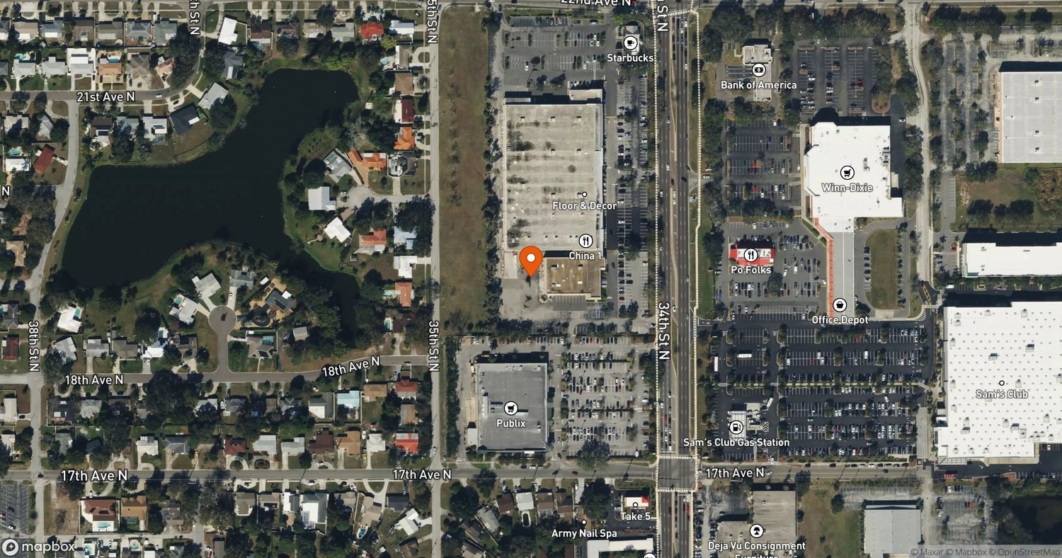 Site of JR Tower at 1850 Central Avenue, St. Petersburg, FL 33712