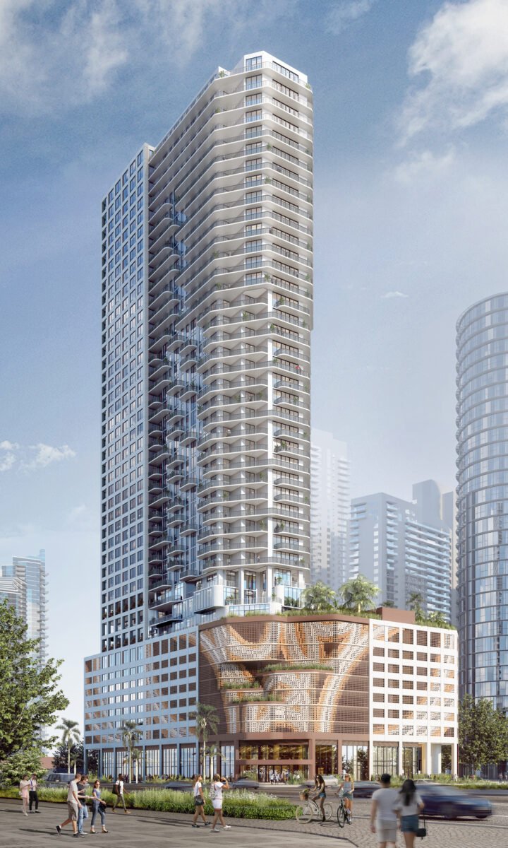 Rendering of the 42-story 1775 Biscayne tower designed by ODP Architecture & Design