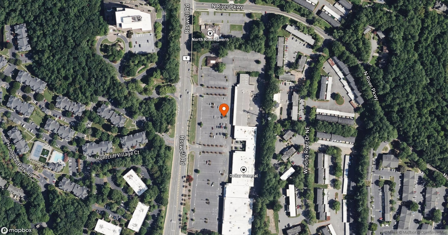 Site of North River Shopping Center Redevelopment at 8830 Roswell Road, Sandy Springs, GA 30350