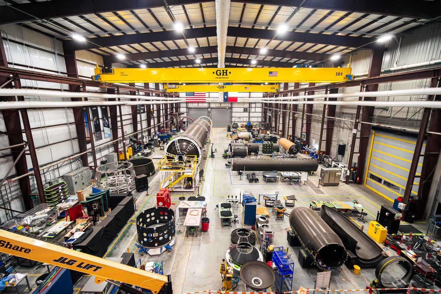 Rocket assembly floor inside Firefly Aerospace's Cedar Park campus