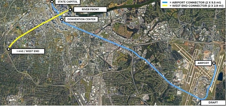 See the expanded map of the Boring Co.'s Music City Loop