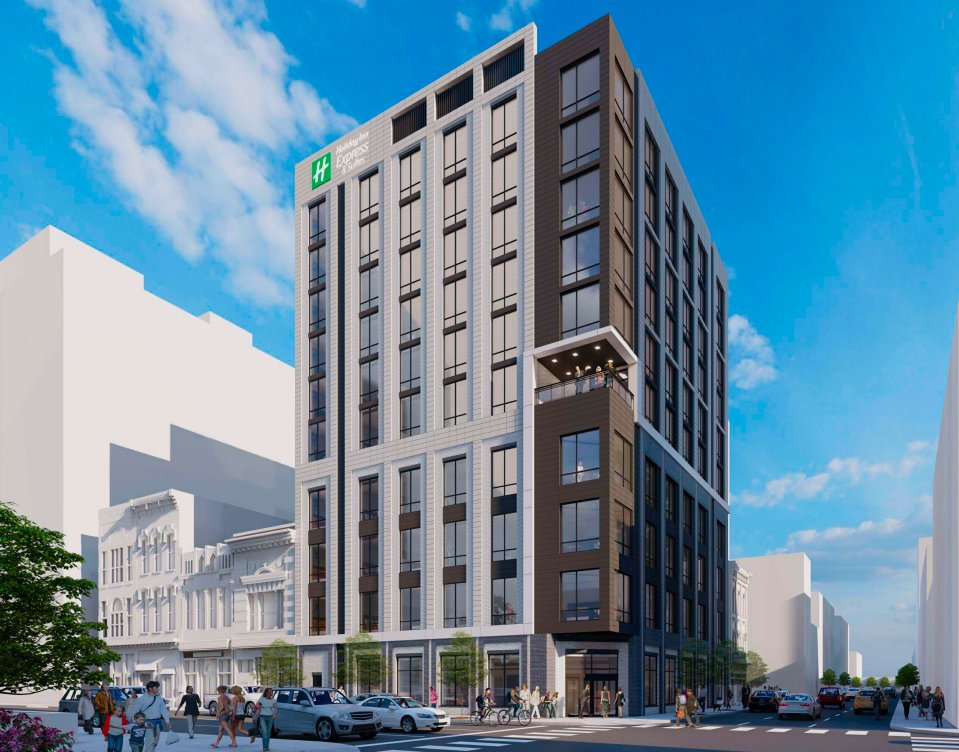 Rendering of the proposed Holiday Inn Express & Suites at 333 Union Street in downtown Nashville