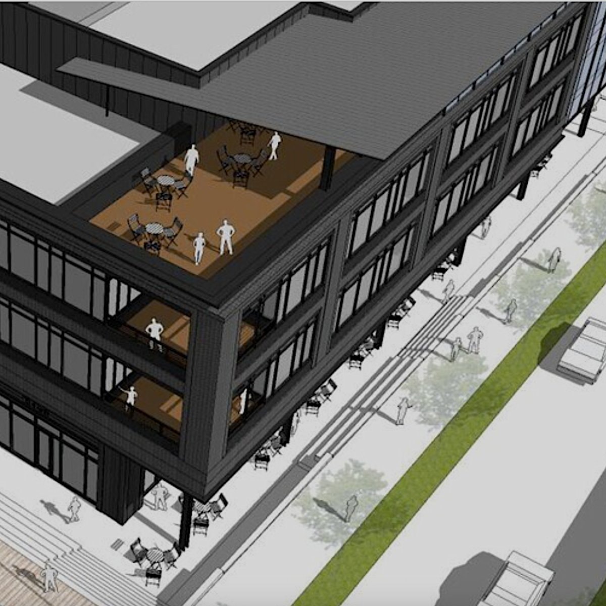 Conceptual rendering of office space planned for The Works Phase II