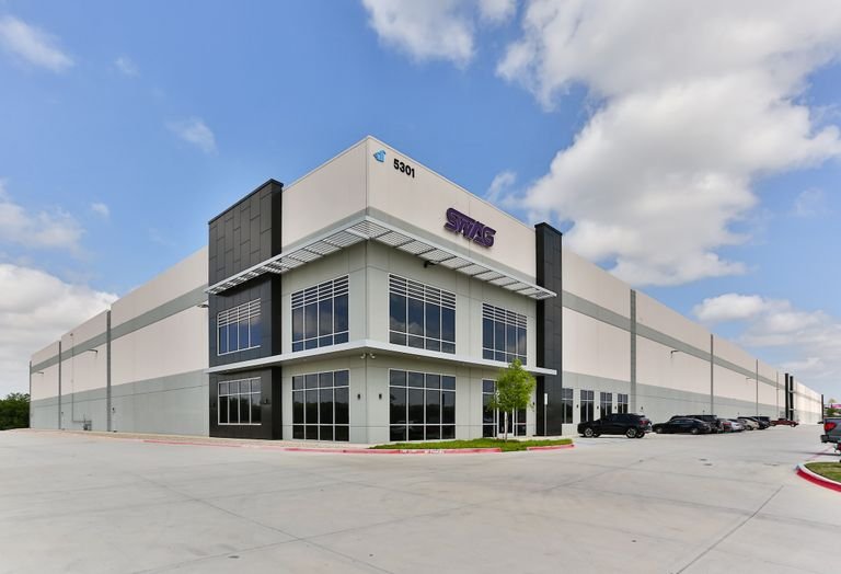 The completed distribution facility at 5301 Denton Highway in Haltom City, part of Scannell Properties' DFW distribution portfolio