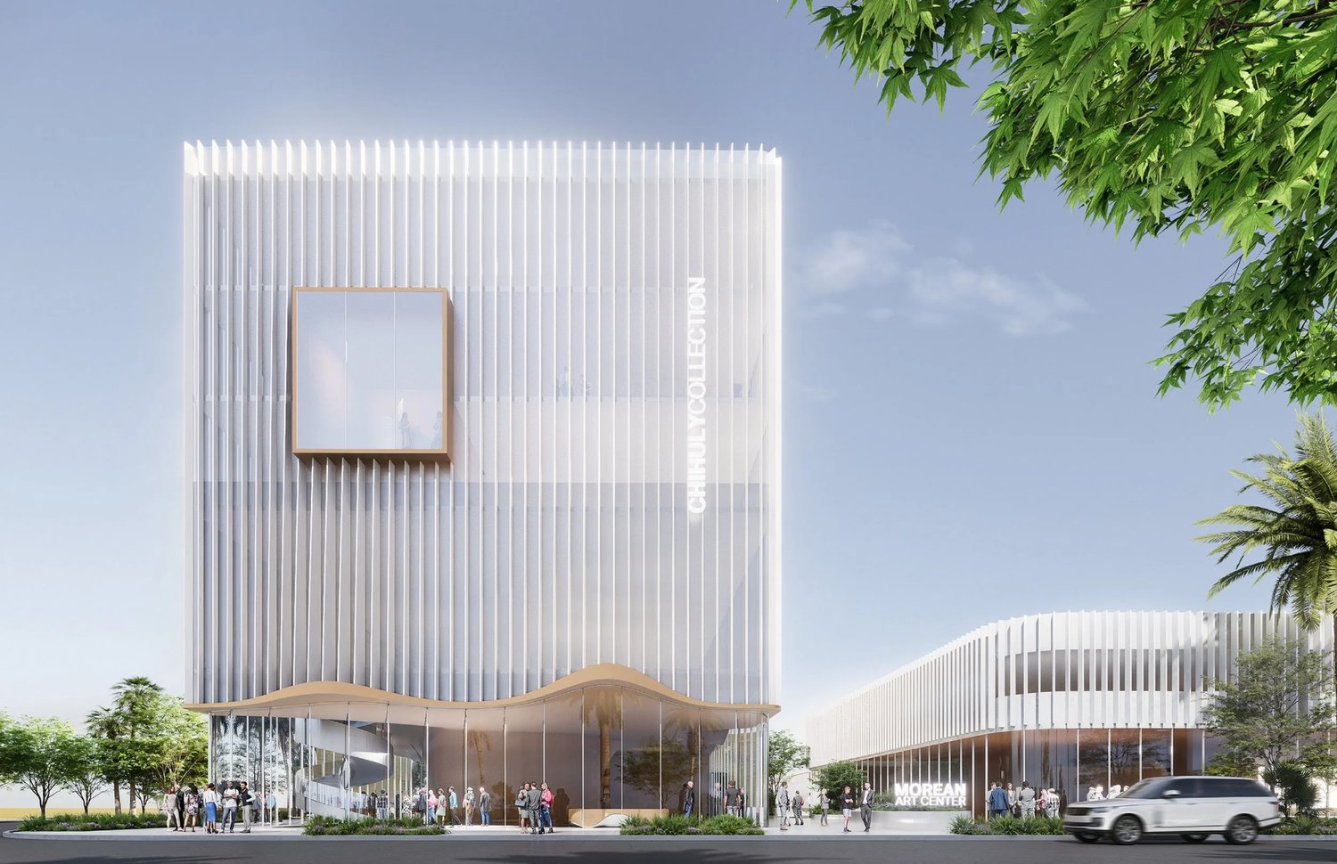 Street-level rendering of the Morean Arts Center expansion fronting Central Avenue