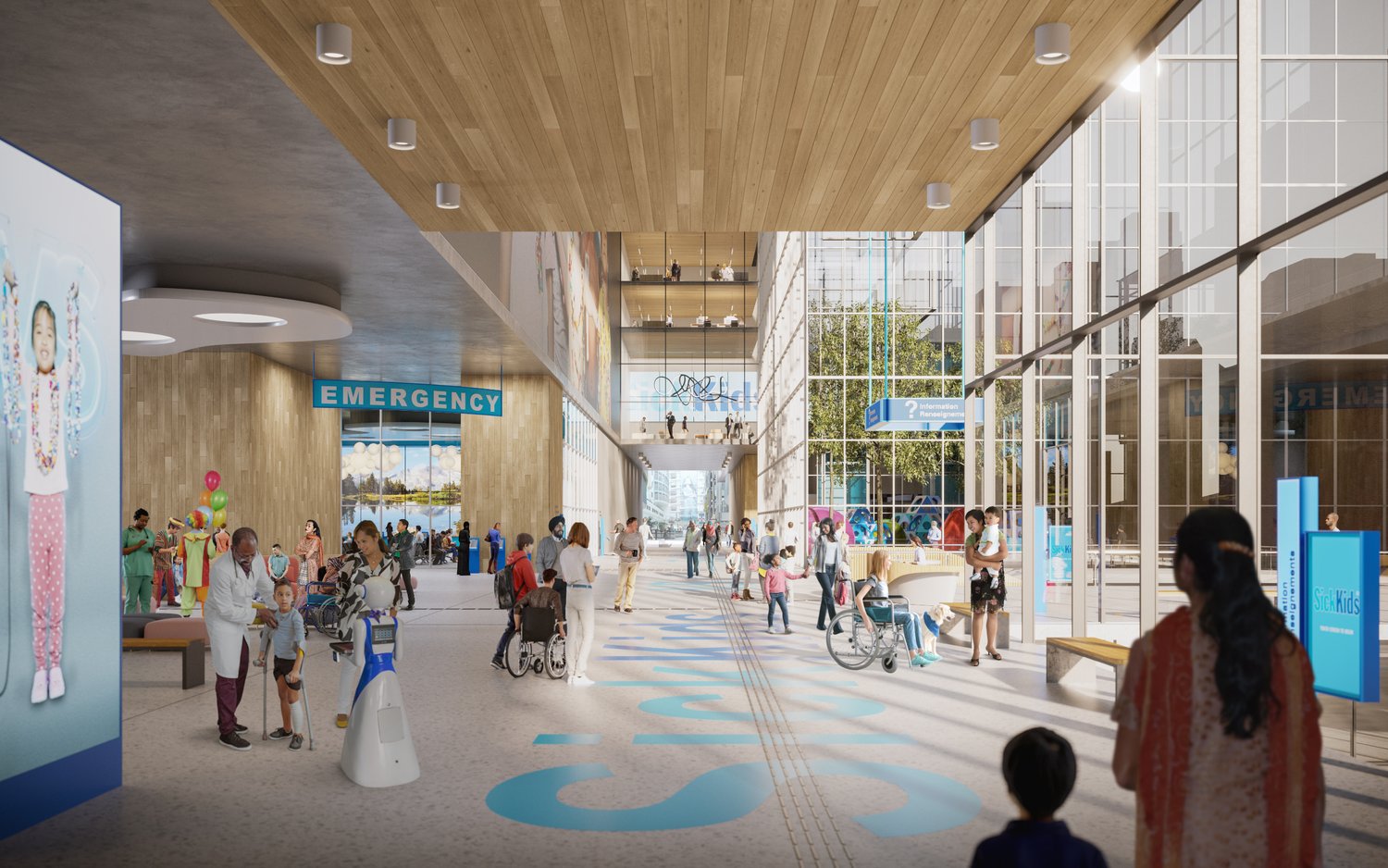 Interior rendering of the new emergency department entrance concourse