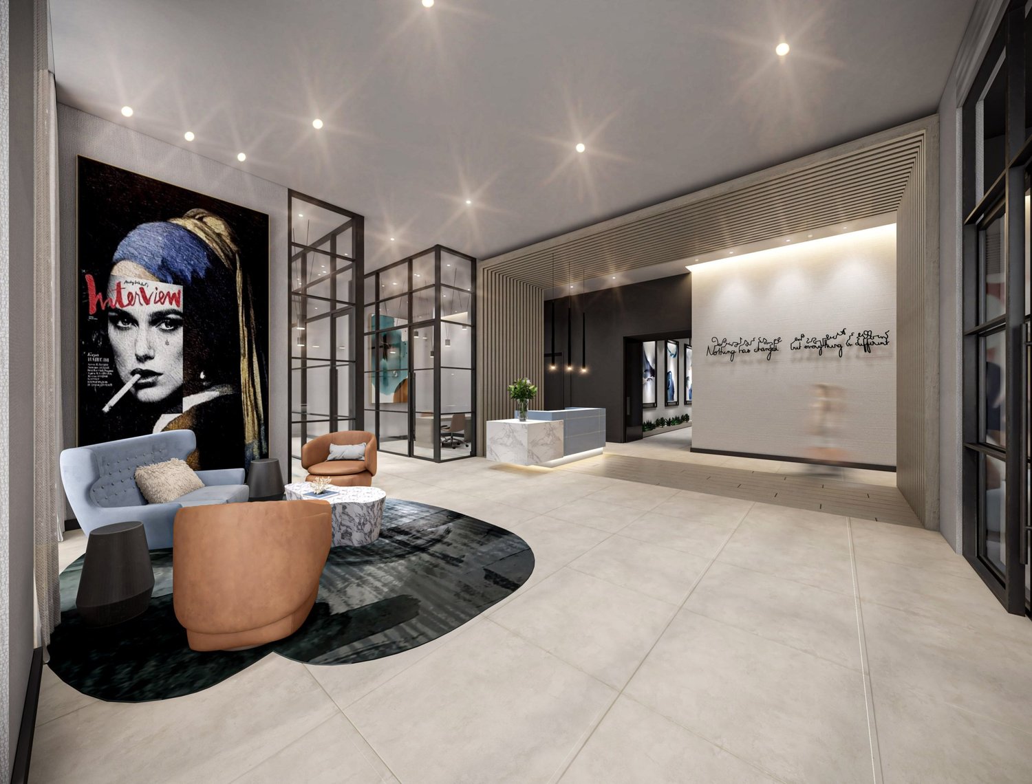 Rendering of the lobby at Avida Aventura