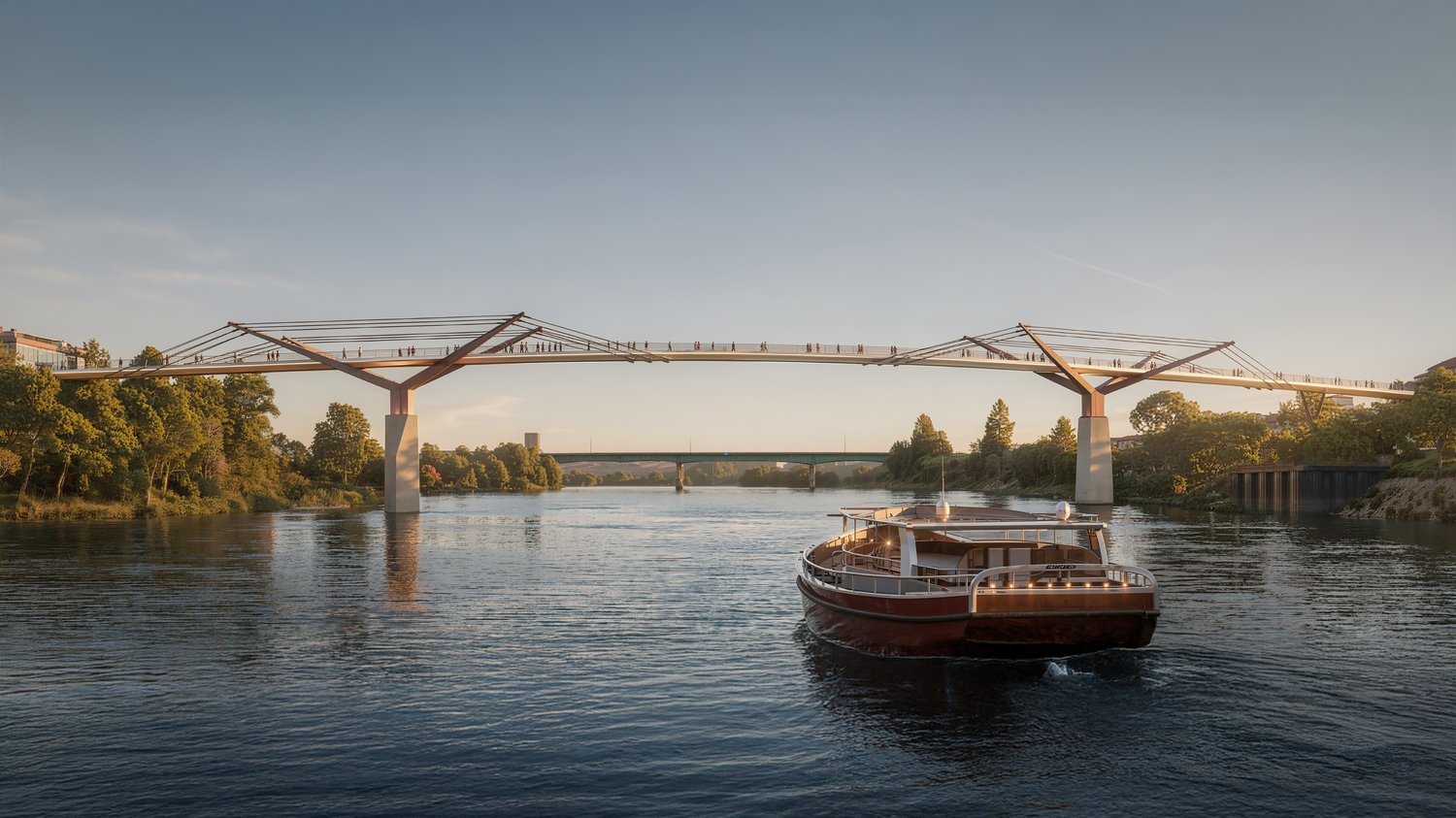 Oracle unveils new look at Nashville's Foster+Partners-designed pedestrian bridge β Markets of Tomorrow