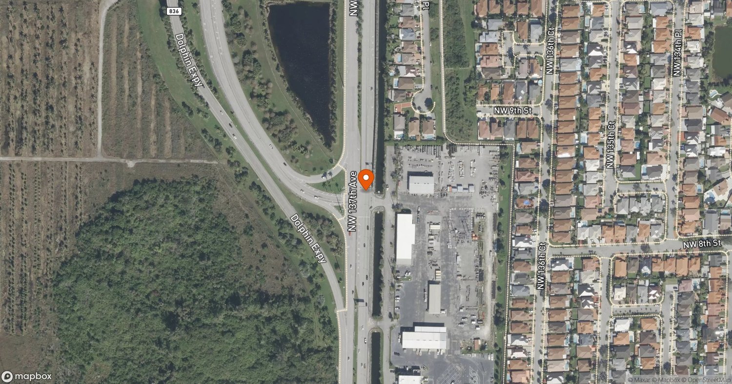 Site of Kelly Tractor Headquarters Campus (MIA Transportation and Infrastructure Support Area) at West of NW 137th Avenue near the Dolphin Expressway (SR 836), west of Sweetwater, Miami-Dade County, FL