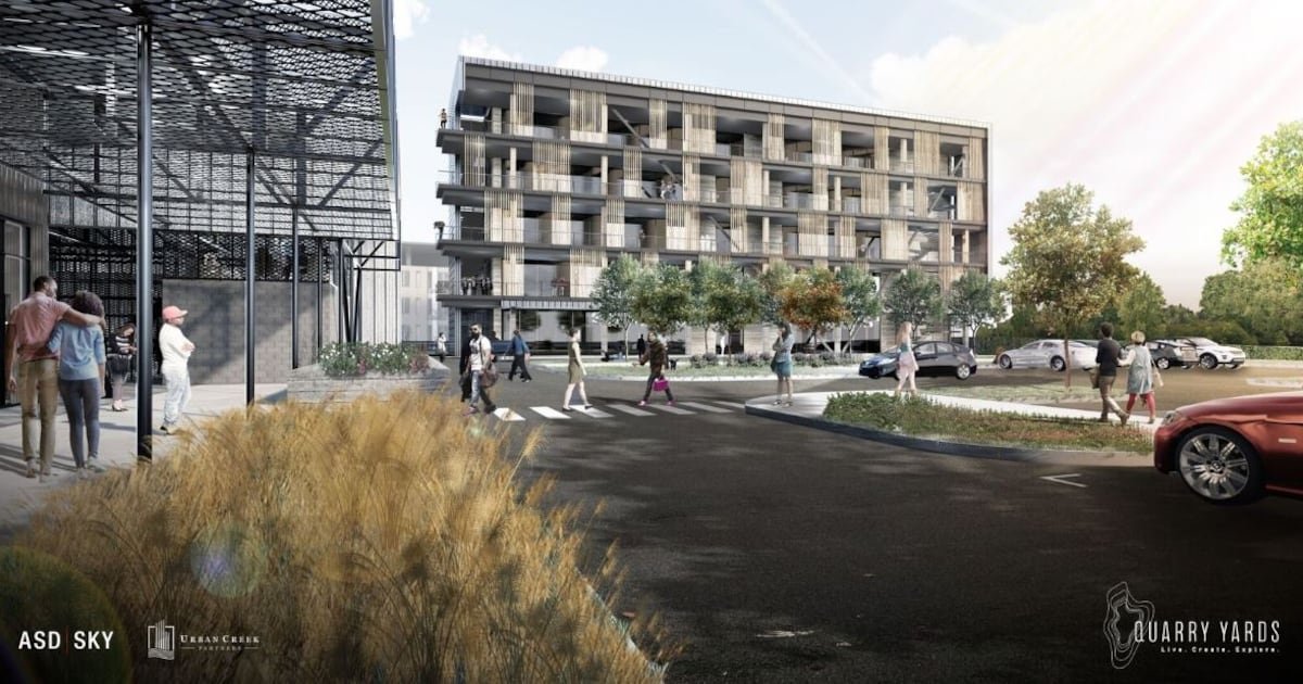 Earlier rendering of the Quarry Yards mixed-use development envisioned for the site