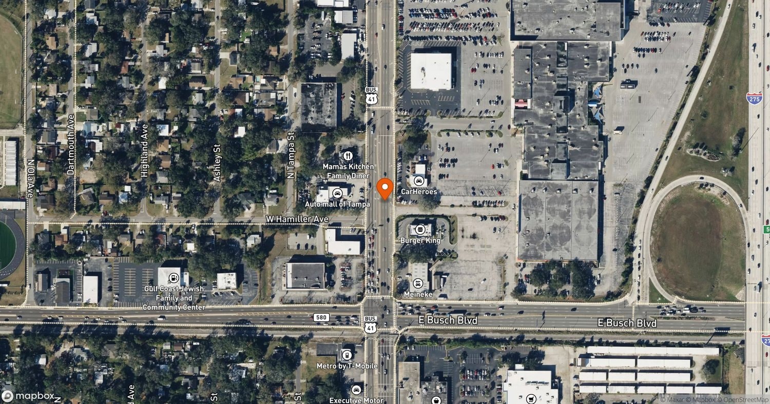 Site of Tampa Bay Christian Academy Floriland Campus at 9309 N. Florida Avenue, Tampa, FL 33612