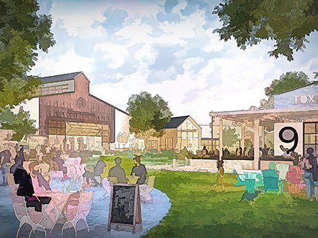 Rendering of the central green at Sagefield in Thompson's Station
