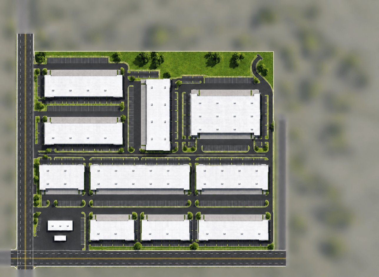 Site plan for the industrial park planned at the former Bridgestone plant site in La Vergne