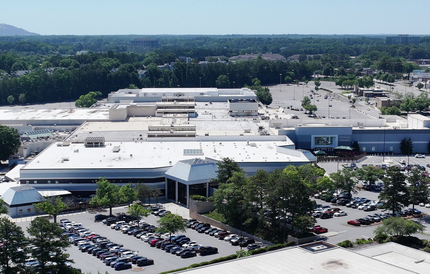 Aerial view of the Northlake Mall property in Tucker, site of the proposed Emory Healthcare Northlake Campus