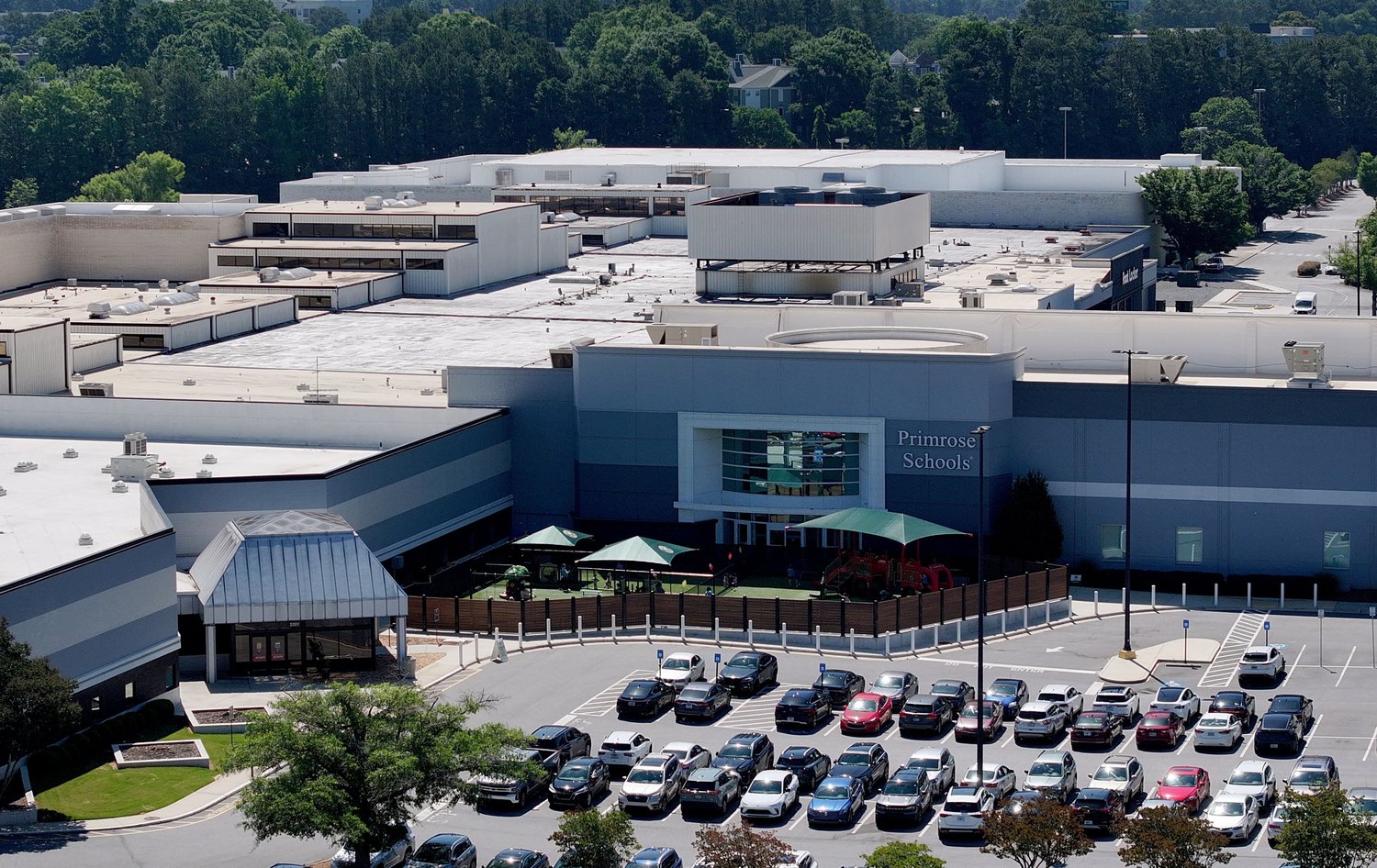 Aerial view of the existing Northlake Mall site at 4800 Briarcliff Rd NE, slated for redevelopment into the Emory Healthcare Northlake Campus