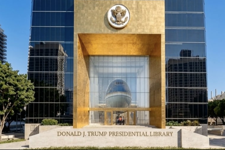 Trump shares renderings of his presidential library in Miami