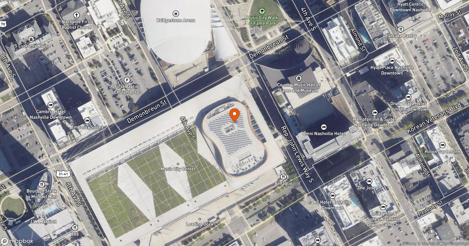Site of Music City Center Debt Refinance and $300M East Bank Infrastructure Transfer at 201 Rep. John Lewis Way South, Nashville, TN 37203