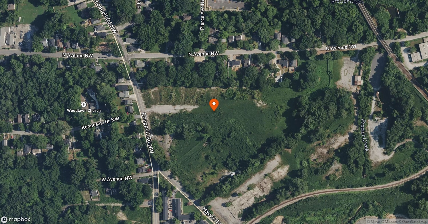 Site of 425 Chappell Road Mixed-Use Development at 425 Chappell Road NW, Atlanta, GA 30318