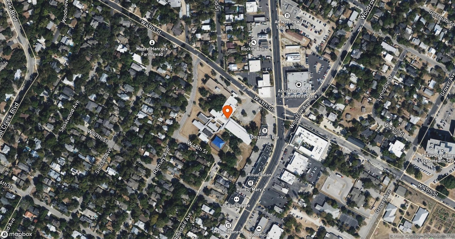 Site of Rosedale School Redevelopment at 2117 W. 49th St., Austin, TX 78756