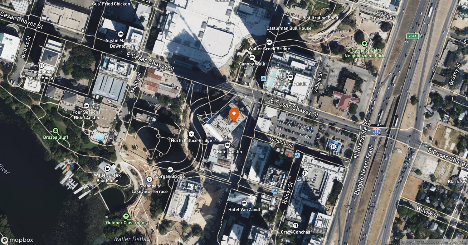 Site of Waterline at 98 Red River St, Austin, TX 78701
