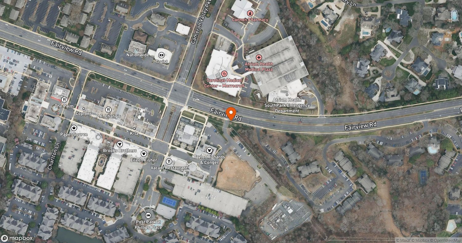 Site of MAA SouthPark at Phillips Place at 6920 Fairview Road, Charlotte, NC 28210