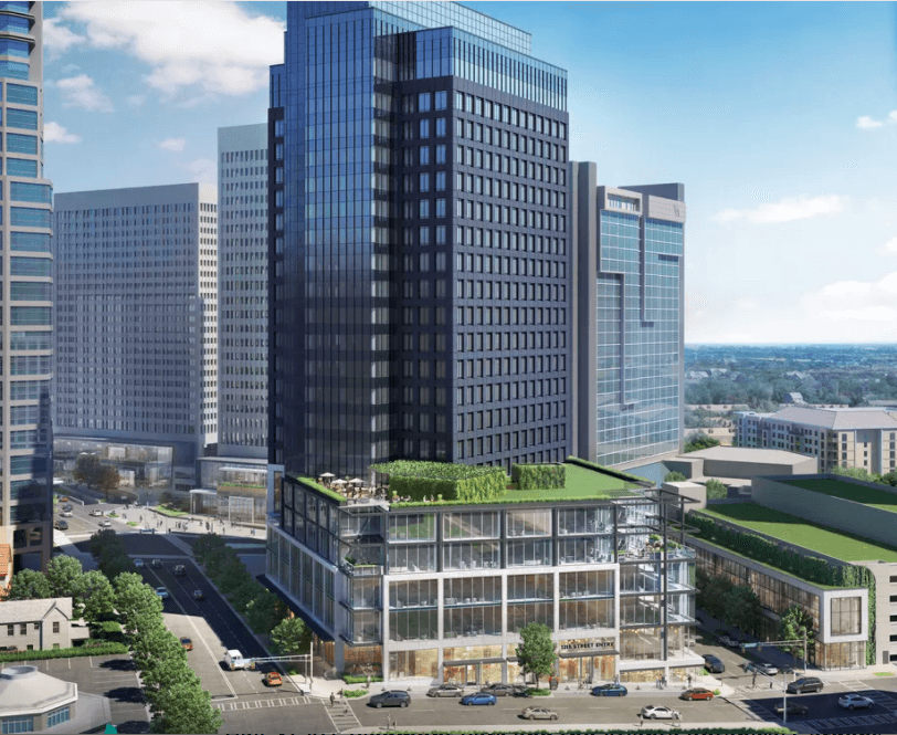 Midtown's stalled Campanile project finally shows signs of life | Urbanize Atlanta