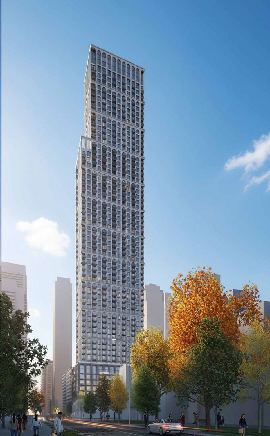 Rendering of the proposed 59-storey, 200-metre tower at 250 Roehampton Avenue, designed by BDP Quadrangle