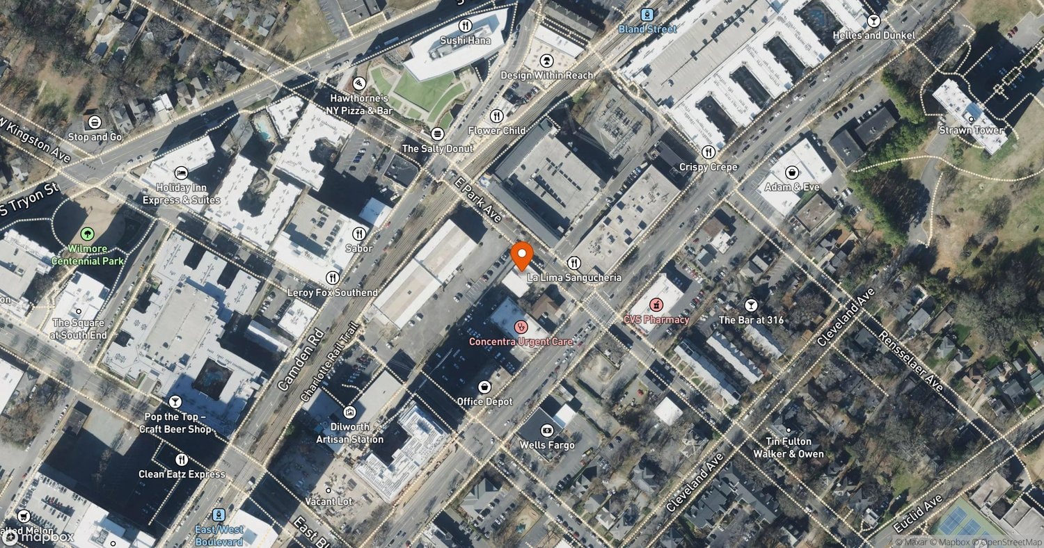 Site of Heatherwood South End Development (Miller Services Site) at 100 & 128 E. Park Ave., Charlotte, NC
