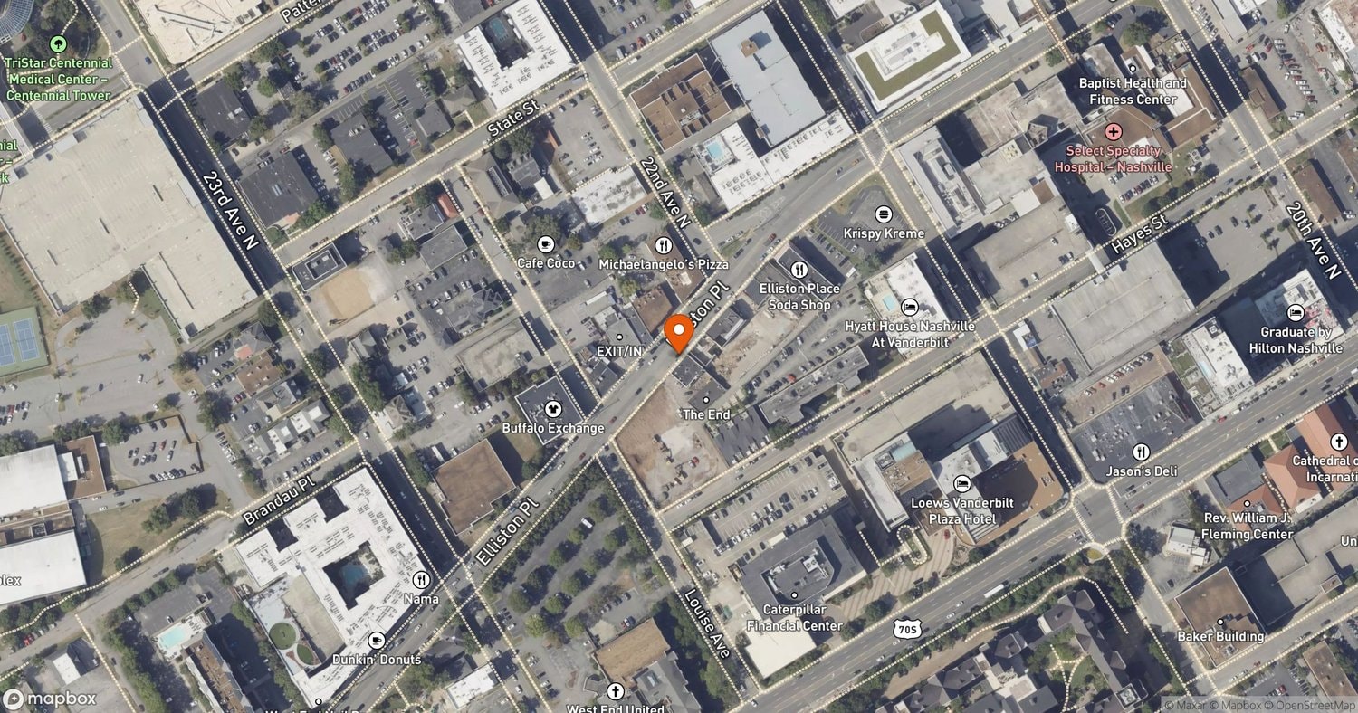 Site of Rock Block Flats at 2205 Elliston Place, Nashville, TN