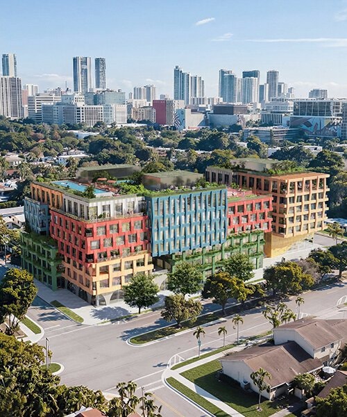 Aerial rendering of the WOMA development in Wynwood Norte