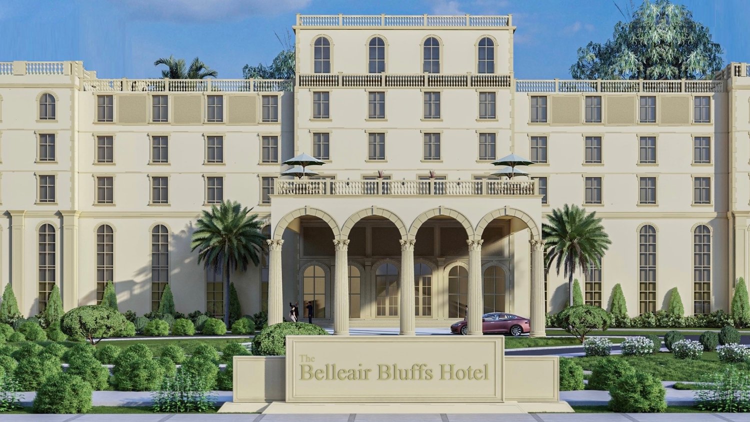 Rendering of the approved Belleair Bluffs Hotel on West Bay Drive