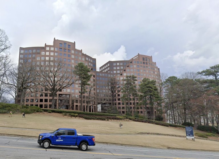 Existing office buildings at the Brandywine Road site in Chamblee where Lincoln Memorial University plans its medical school campus
