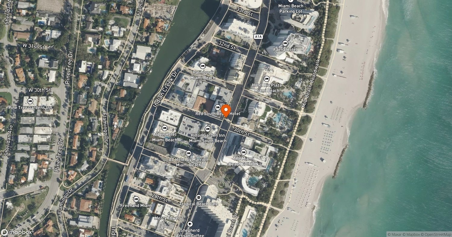 Site of The Monroe Hotel at 3010 Collins Avenue, Miami Beach, FL 33140