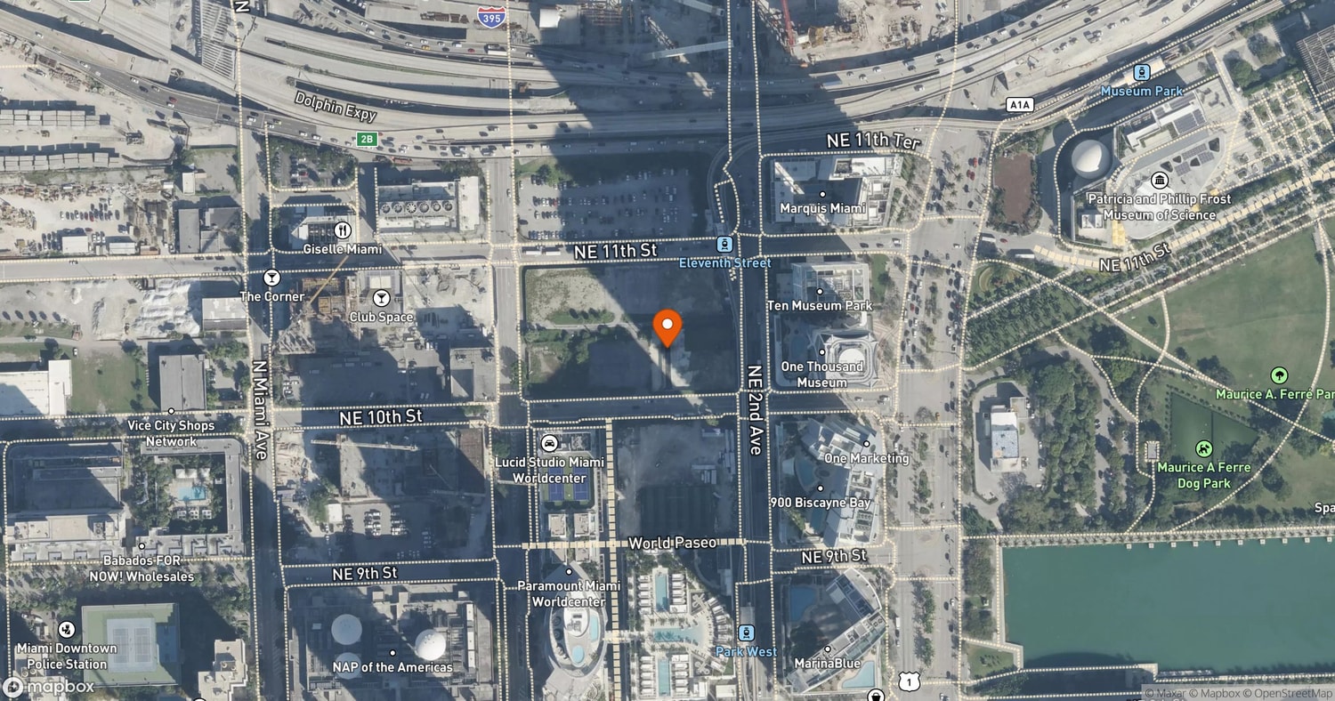 Site of JEM Private Residences at 1016 NE 2nd Ave, Miami, FL 33132, USA