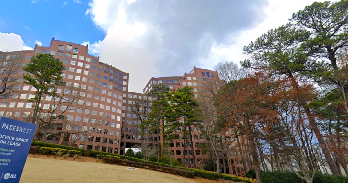 The existing Paces West towers at 2727 Paces Ferry Road, set for a 'work-live-play' repositioning by Insignia LLC