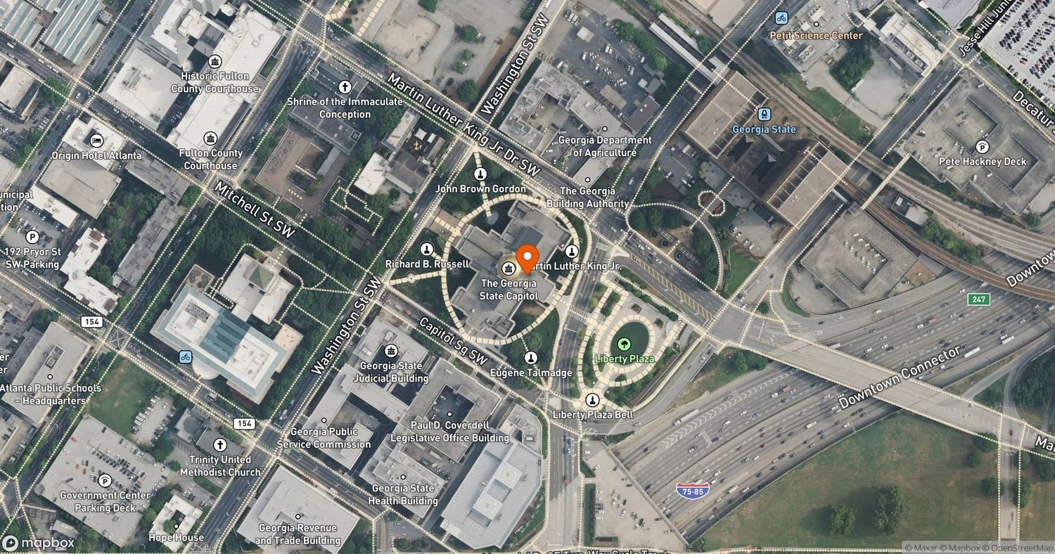 Site of Atlanta Data Center Regulations and Tax Break Elimination Legislation at Atlanta City Hall, 55 Trinity Ave SW, Atlanta, GA 30303