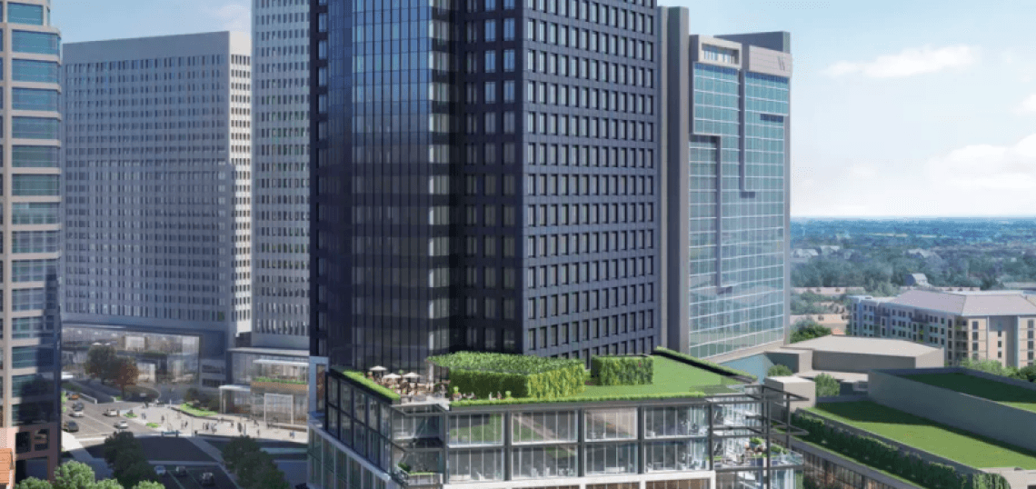 Dewberry's stalled Midtown eyesore revises plans, aims to get taller | Urbanize Atlanta