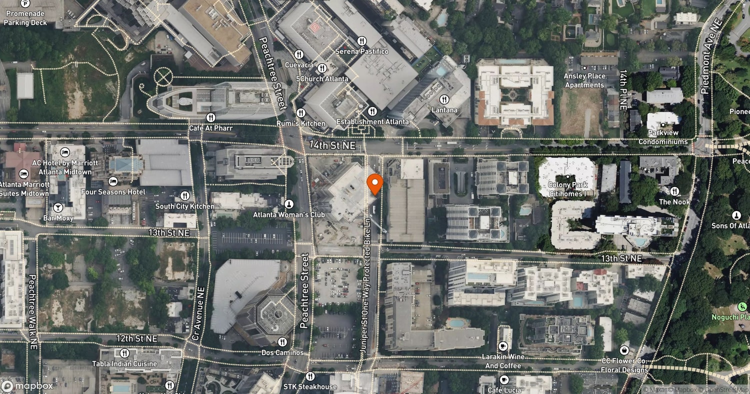 Site of The Midtowne (formerly Campanile Building) at 1155 Peachtree Street NE, Atlanta, GA 30309