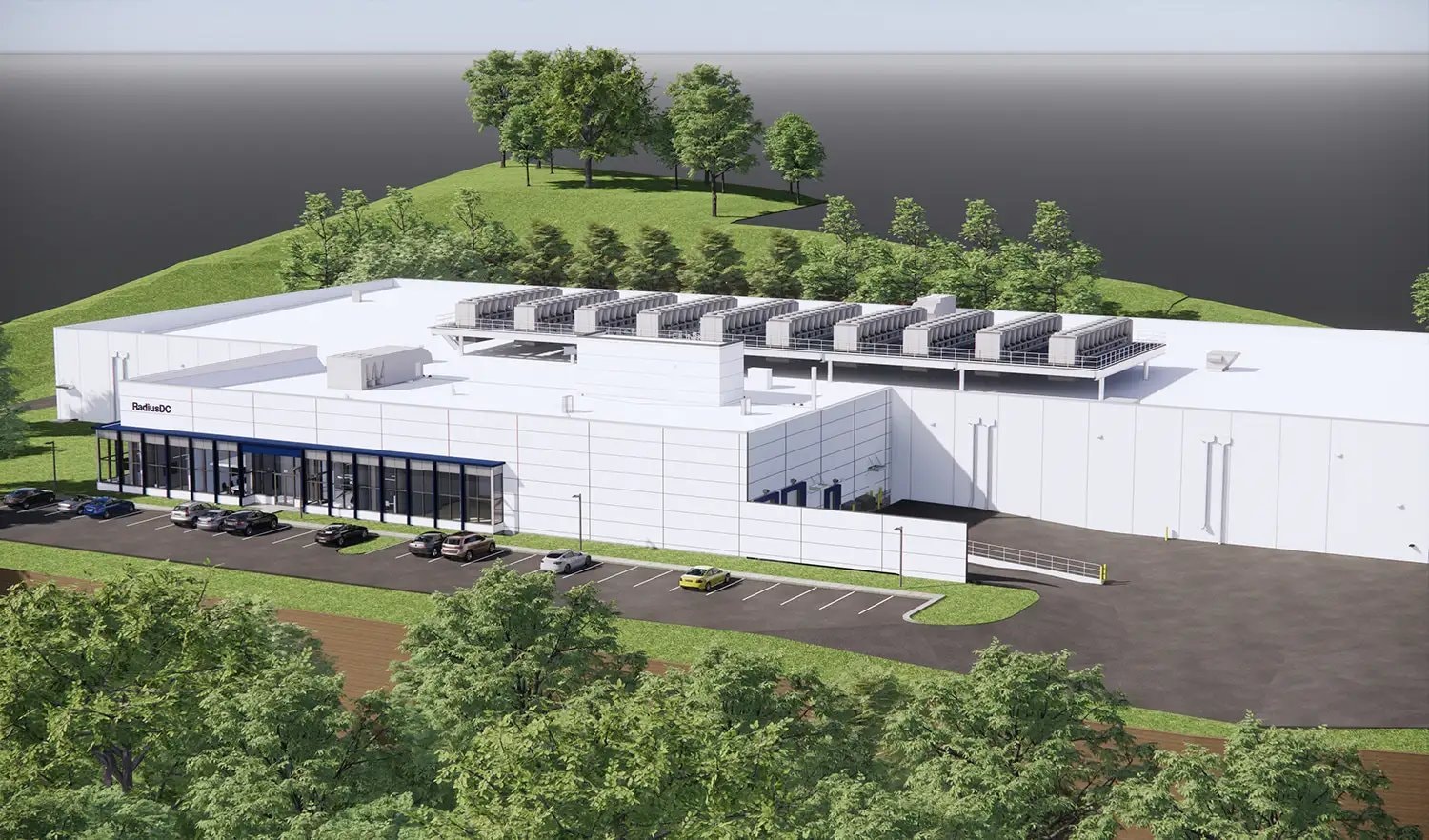 Rendering of RadiusDC Nashville I from the parking court (RadiusDC)