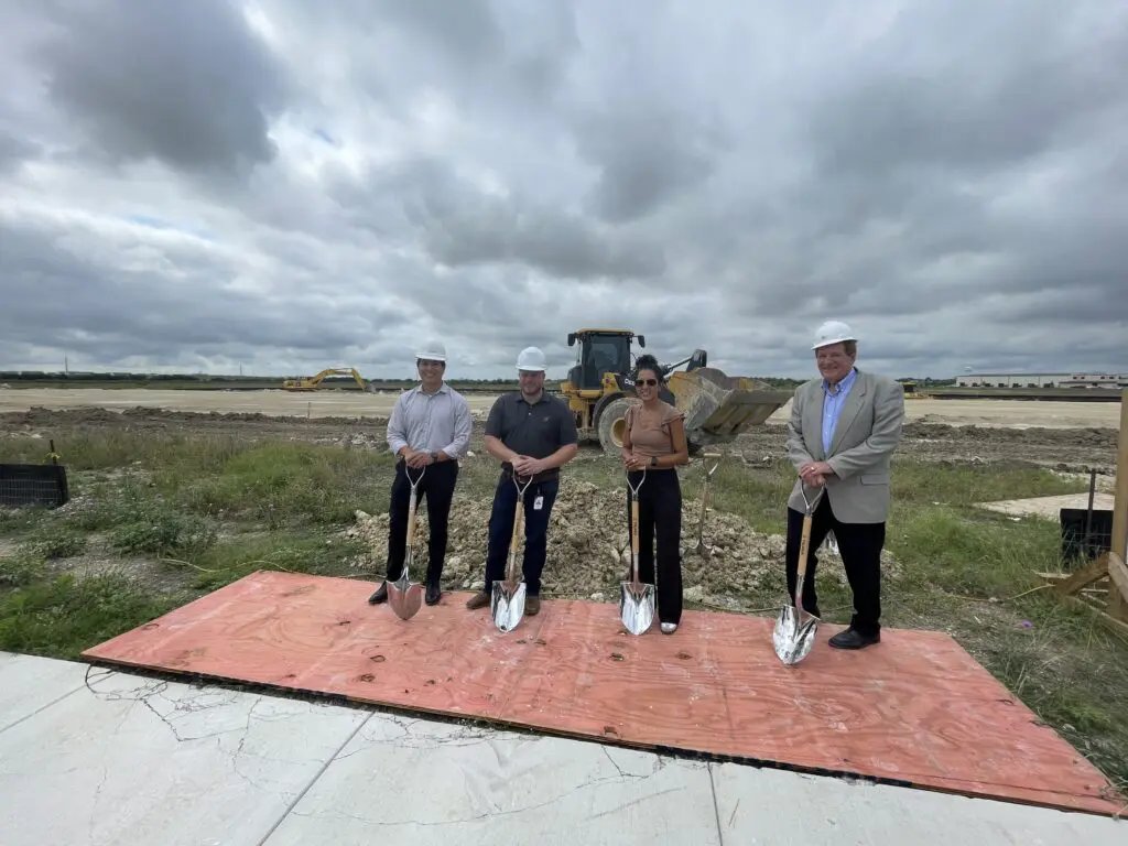 Development team members at the Kyle Technology Park groundbreaking ceremony