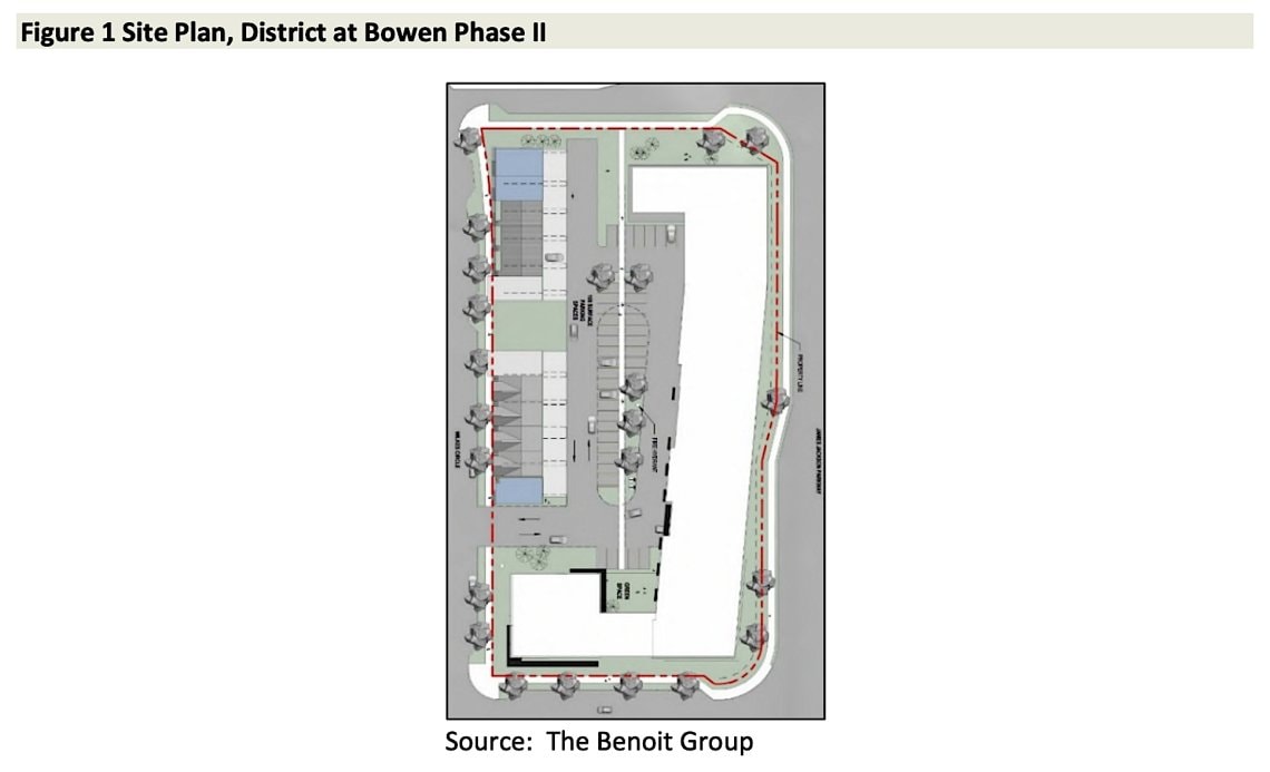 Site plan for District at Bowen Phase II at Yates Drive and Wilkes Circle NW (Source: The Benoit Group)