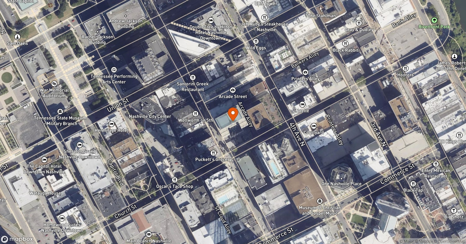 Site of Fifth Third Center Office-to-Hotel Conversion (Hilton LXR & Hilton Grand Vacations) at 424 Church Street, Nashville, TN 37219