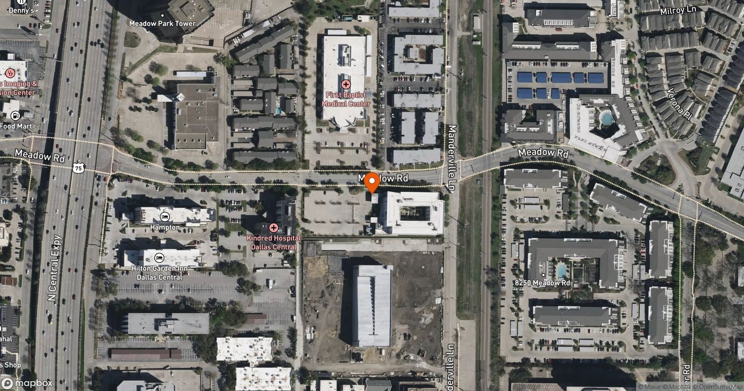 Site of The Meadow at 8130 Meadow Road, Dallas, TX 75231